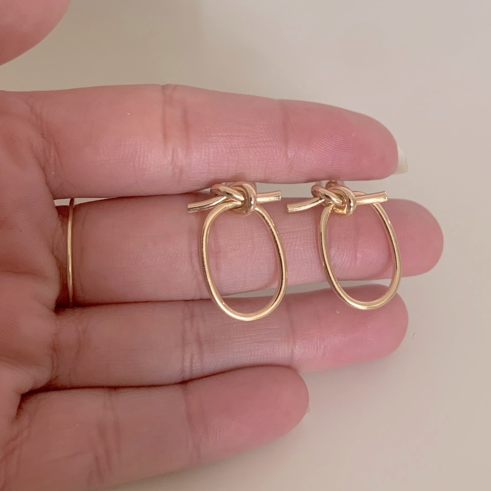 🎉HP🎉 Knot Earrings | 14k Gold Filled - Picture 2 of 3